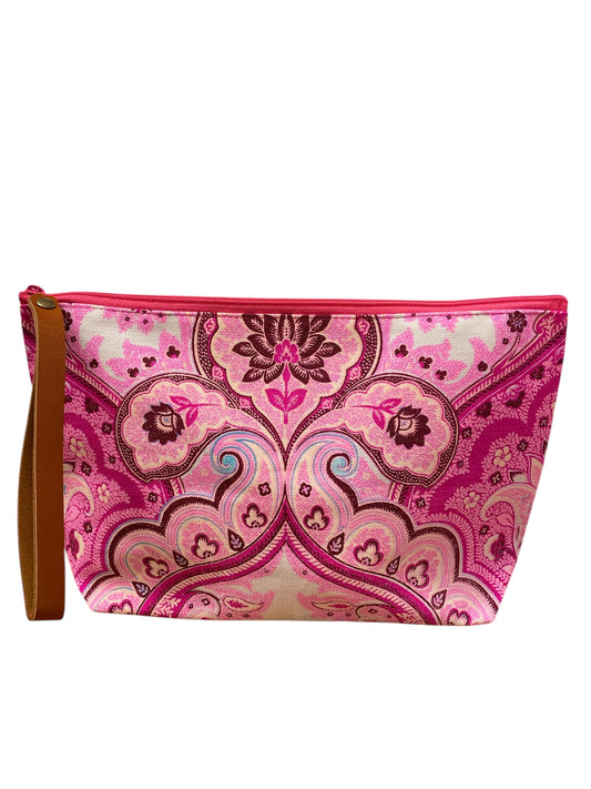 Musk pink and chocolate clutch