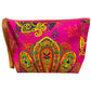 Citrus mandala swirl on hot pink clutch
