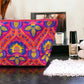 Blue blossom on magenta clutch